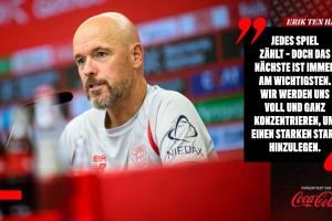 滕哈赫：赛季首战望展现进攻性团队精神 安德里希是队长合适人选