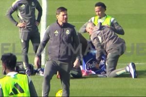 愿无大碍!米利唐训练中受伤缠上厚厚绷带 阿隆索代替他完成训练